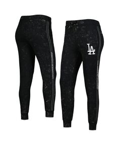 Женские черные брюки для бега с мраморной отделкой Los Angeles Dodgers The Wild Collective, черный