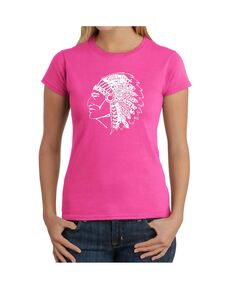 Женская футболка с рисунком Word Art LA Pop Art, розовый