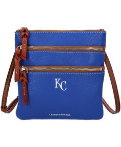 Женская сумка через плечо Kansas City Royals с галькой и тройной молнией Dooney &amp; Bourke, синий