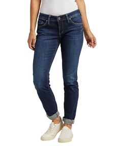 Женские джинсы-бойфренды со средней посадкой и узкими штанинами Silver Jeans Co.