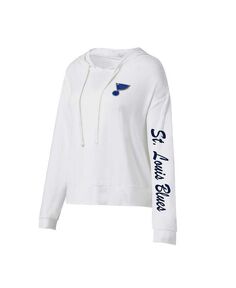 Женская кремовая футболка с капюшоном St. Louis Blues Accord Hacci с длинным рукавом Concepts Sport