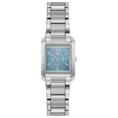 Женские часы Eco-Drive Bianca с браслетом из нержавеющей стали, 22 мм Citizen, серебро