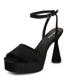 Женские классические босоножки на платформе с открытым носком и архитектурным каблуком Flora SMASH Shoes, черный