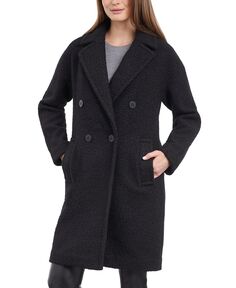 Женское двубортное пальто-ходок из букле BCBGeneration, черный