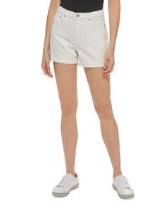 Женские укороченные шорты с высокой посадкой Calvin Klein Jeans, белый