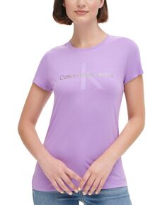 Женская футболка Iconic с короткими рукавами и логотипом с монограммой Calvin Klein Jeans