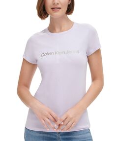 Женская футболка Iconic с короткими рукавами и логотипом с монограммой Calvin Klein Jeans