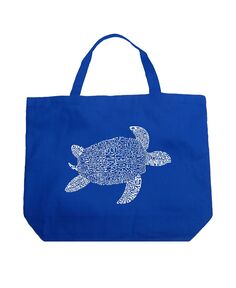 Черепаха — большая сумка-тоут Word Art LA Pop Art