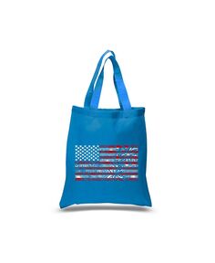 Американский флаг Fireworks — маленькая сумка-тоут Word Art LA Pop Art