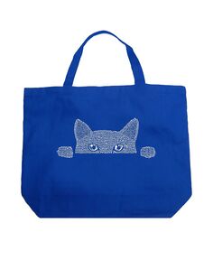Peeking Cat — большая сумка-тоут Word Art LA Pop Art
