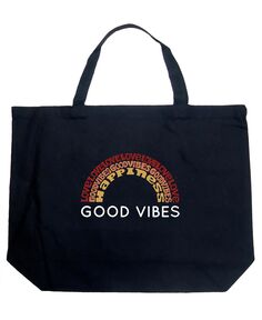Good Vibes — большая сумка-тоут Word Art LA Pop Art, черный