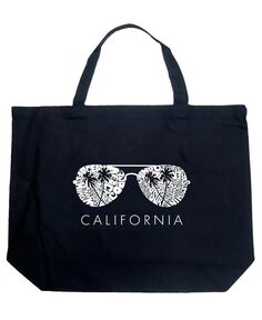 California Shades — большая сумка-тоут Word Art LA Pop Art, черный