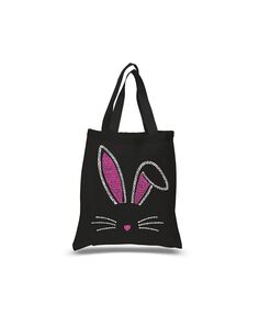 Уши кролика — маленькая сумка-тоут Word Art LA Pop Art, черный