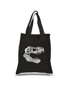 T-Rex — маленькая сумка-тоут Word Art LA Pop Art, черный
