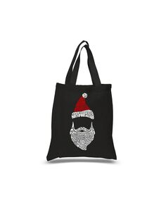 Санта-Клаус — маленькая сумка-тоут Word Art LA Pop Art, черный