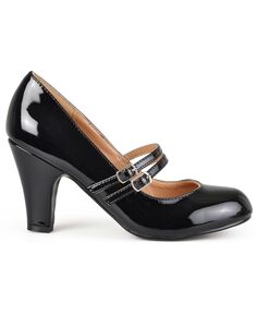 Женские туфли Wendy на каблуке с двумя ремешками Journee Collection, черный