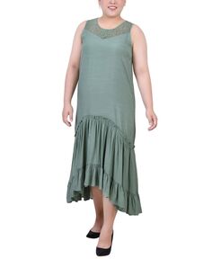 Многоуровневое платье макси без рукавов больших размеров NY Collection
