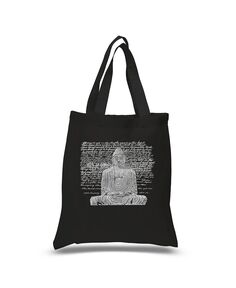 Дзен-Будда — маленькая сумка-тоут Word Art LA Pop Art, черный