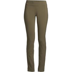 Женские брюки с высокой талией и эластичной резинкой на талии со средней посадкой и высокой посадкой Lands&apos; End