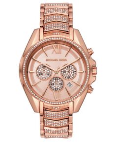 Женские часы с хронографом Whitney, браслет из нержавеющей стали цвета розового золота, 45 мм Michael Kors, золотой
