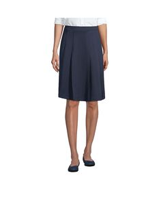 Школьная форма: женская юбка со складками понте до колена Lands&apos; End
