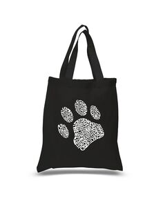 Dog Paw — маленькая сумка-тоут Word Art LA Pop Art, черный