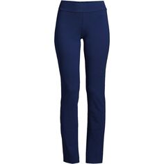 Женские брюки с высокой талией и эластичной резинкой на талии со средней посадкой и высокой посадкой Lands&apos; End