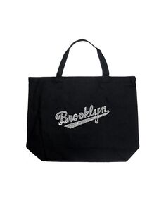 Brooklyn Neighborhoods — большая сумка-тоут Word Art LA Pop Art, черный