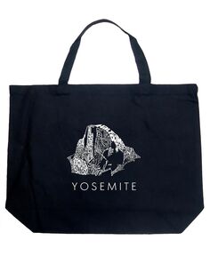 Yosemite — большая сумка-тоут Word Art LA Pop Art, черный