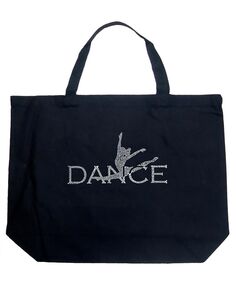 Танцор — большая сумка-тоут Word Art LA Pop Art, черный