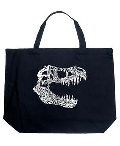 T-Rex — большая сумка-тоут Word Art LA Pop Art, черный