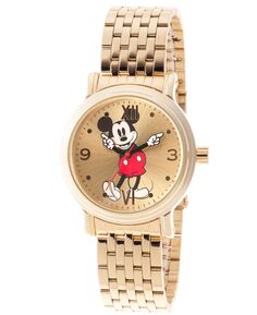 Женские часы Disney с золотым браслетом с Микки Маусом, 38 мм ewatchfactory, золотой