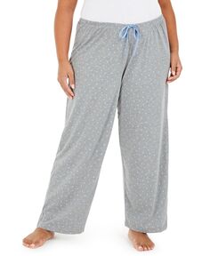 Женские трикотажные пижамные брюки больших размеров с принтом Sleepwell, изготовленные с использованием технологии регулирования температуры Hue
