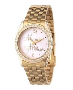 Женские часы Disney Minnie Mouse с золотым браслетом, 30 мм ewatchfactory, золотой