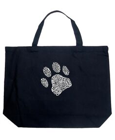 Собачья лапа — большая сумка-тоут Word Art LA Pop Art, черный
