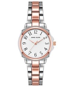 Женские кварцевые часы из двухцветного сплава, 28 мм Anne Klein