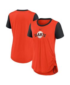 Женская оранжевая модная футболка Tri-Blend Performance с логотипом San Francisco Giants Hipster Swoosh Nike