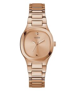 Женские аналоговые часы из нержавеющей стали цвета розового золота, 32 мм GUESS, золотой