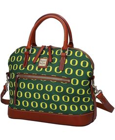 Женская фирменная сумка-саквояж на молнии Oregon Ducks Dooney &amp; Bourke, зеленый