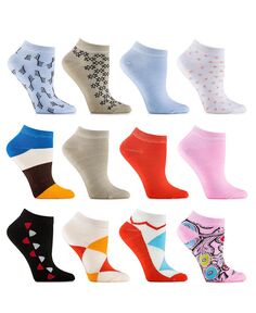 Женские разноцветные носки с контурным рисунком, 12 шт. Gallery Seven