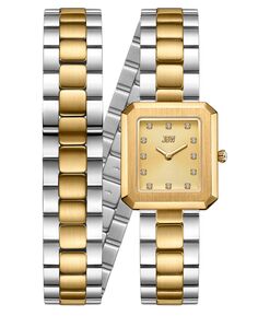 Женские часы Arc с двойным браслетом из нержавеющей стали, 23 x 25 мм Jbw