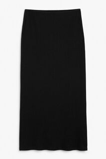 Обтягивающая юбка-карандаш Monki макси в рубчик, черный