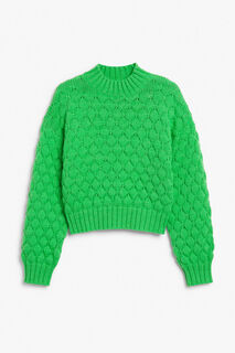 Вязаный свитер Monki оверсайз, зеленый