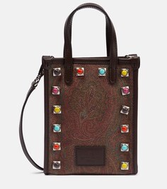 Globetrotter маленькая сумка-тоут с узором пейсли Etro, разноцветный