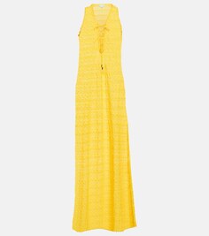Платье макси Maddie с V-образным вырезом MELISSA ODABASH, желтый