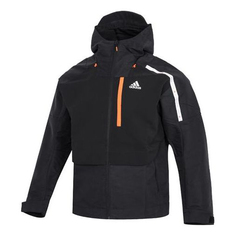 Куртка Adidas Th Protek Wvjkt Athleisure Casual Sports Solid Color Hooded Woven Black, Черный