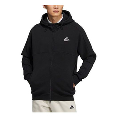 Куртка Adidas Splicing hooded Zipper Black, Черный