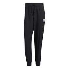 Повседневные брюки Adidas neo Logo Printing Solid Color Casual Long Pants/Trousers Black, Черный