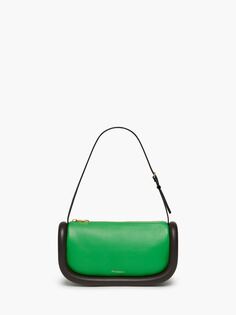 Кожаная сумка JW Anderson, зеленый / мокка / черный