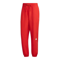Спортивные штаны Adidas Solid Color Logo Bundle Feet Casual Sports Autumn Red, Красный